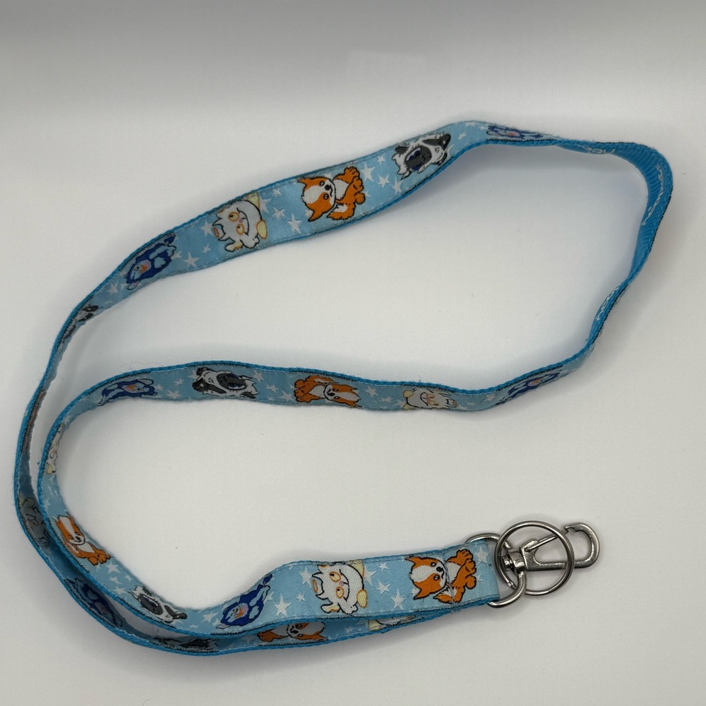 Vintage 2002 Neopets Blue Lanyard with Keyring